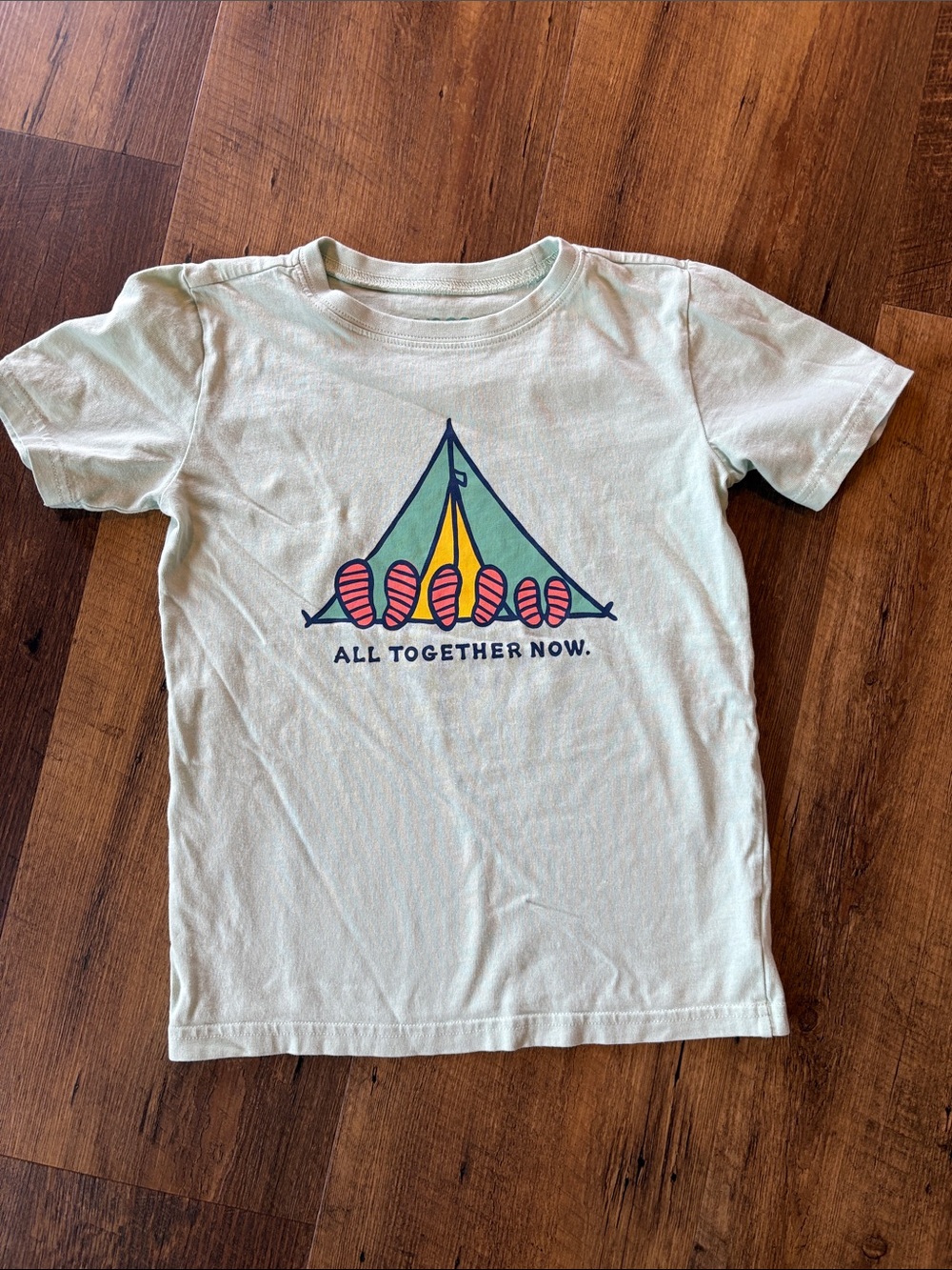 Life Is Good Light Green 'All Together Now' Camping Graphic Tee